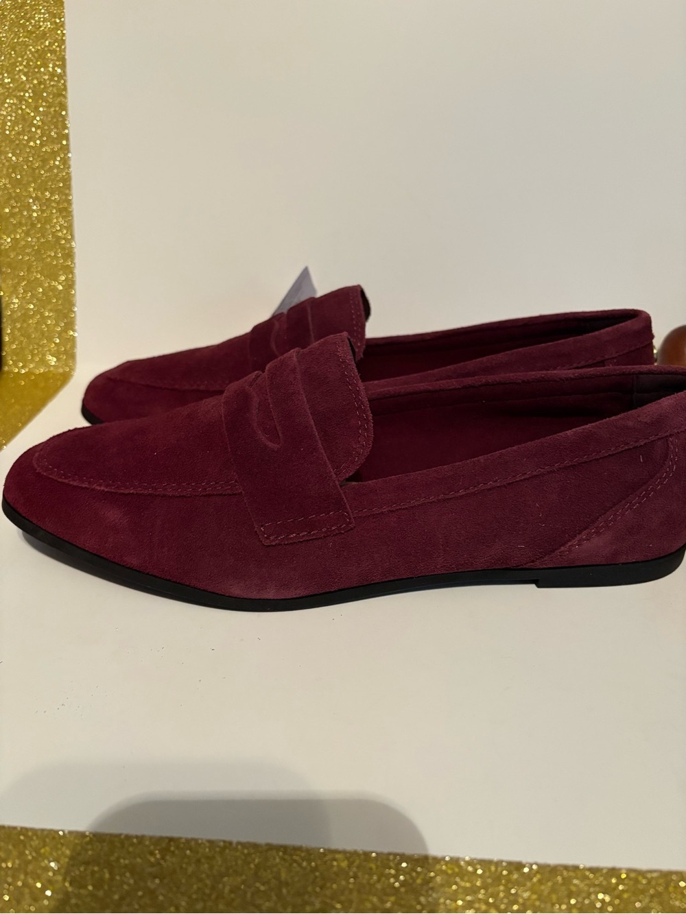 Liz Claiborne Wine Suede Penny Loafers - Women's - Picture 5 of 7